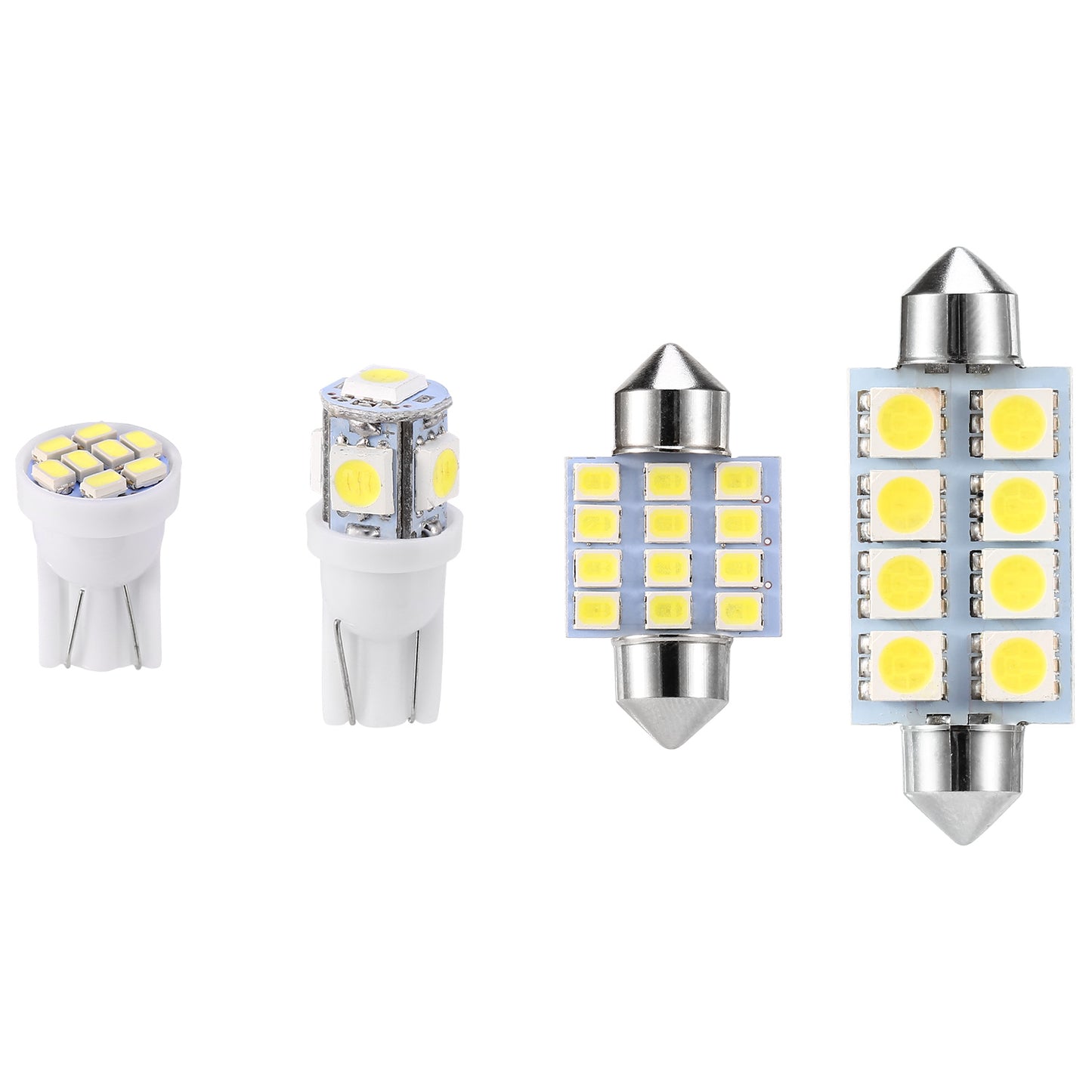 LED Interior Light Kit for Cars - 14 Piece Set, 6000K White