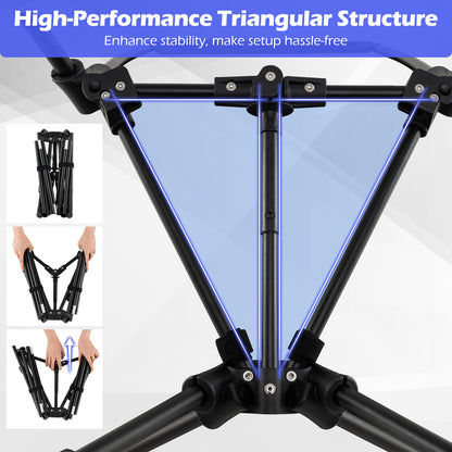 High Back Portable Camping Chair with Pillow and Carry Bag