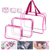 3Pcs Clear Travel Makeup Bags