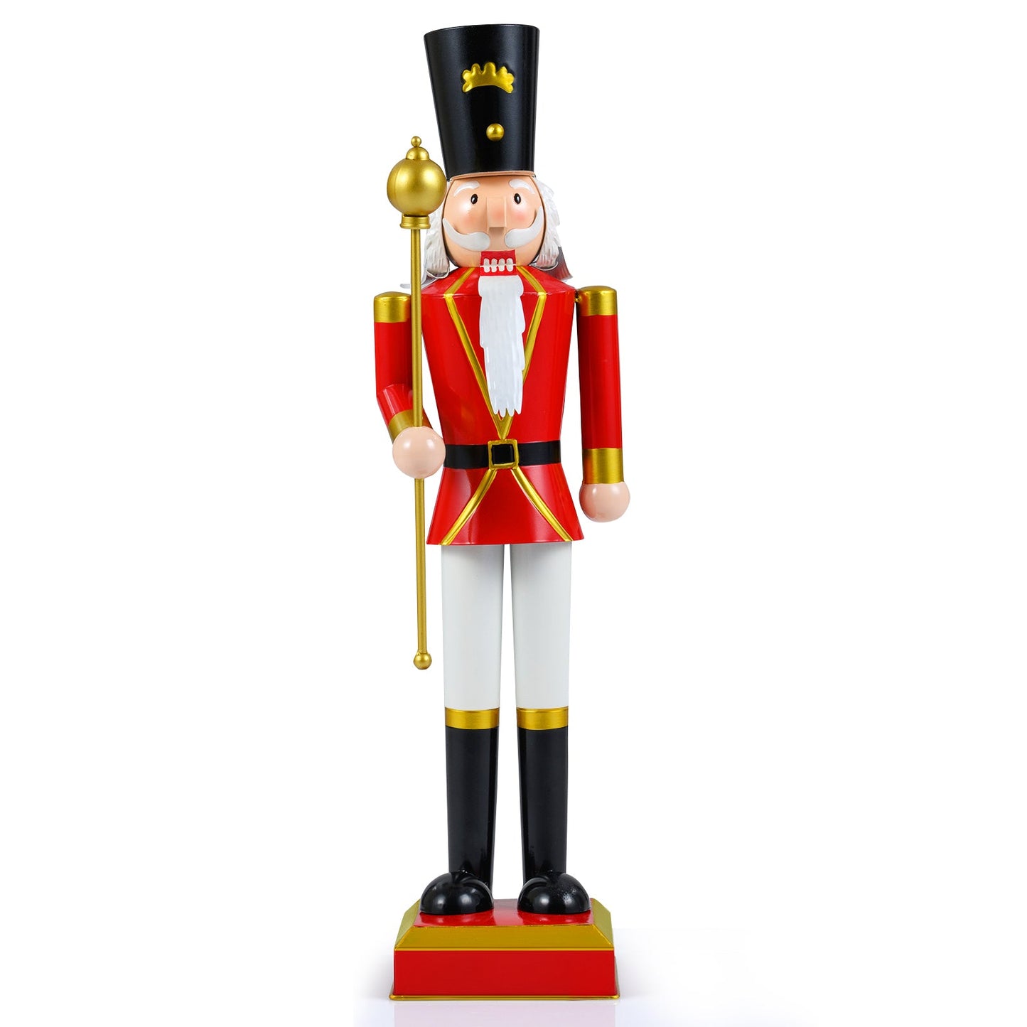 32.5 Inch Christmas Nutcracker with High Hat and Beautiful Scepter