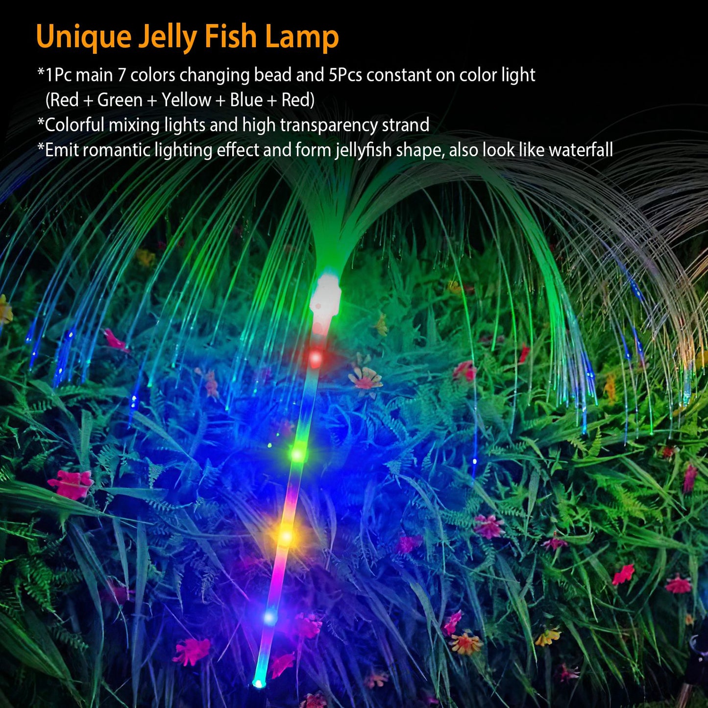 Solar Jellyfish Garden Lights 4-Pack with Color Changing LEDs