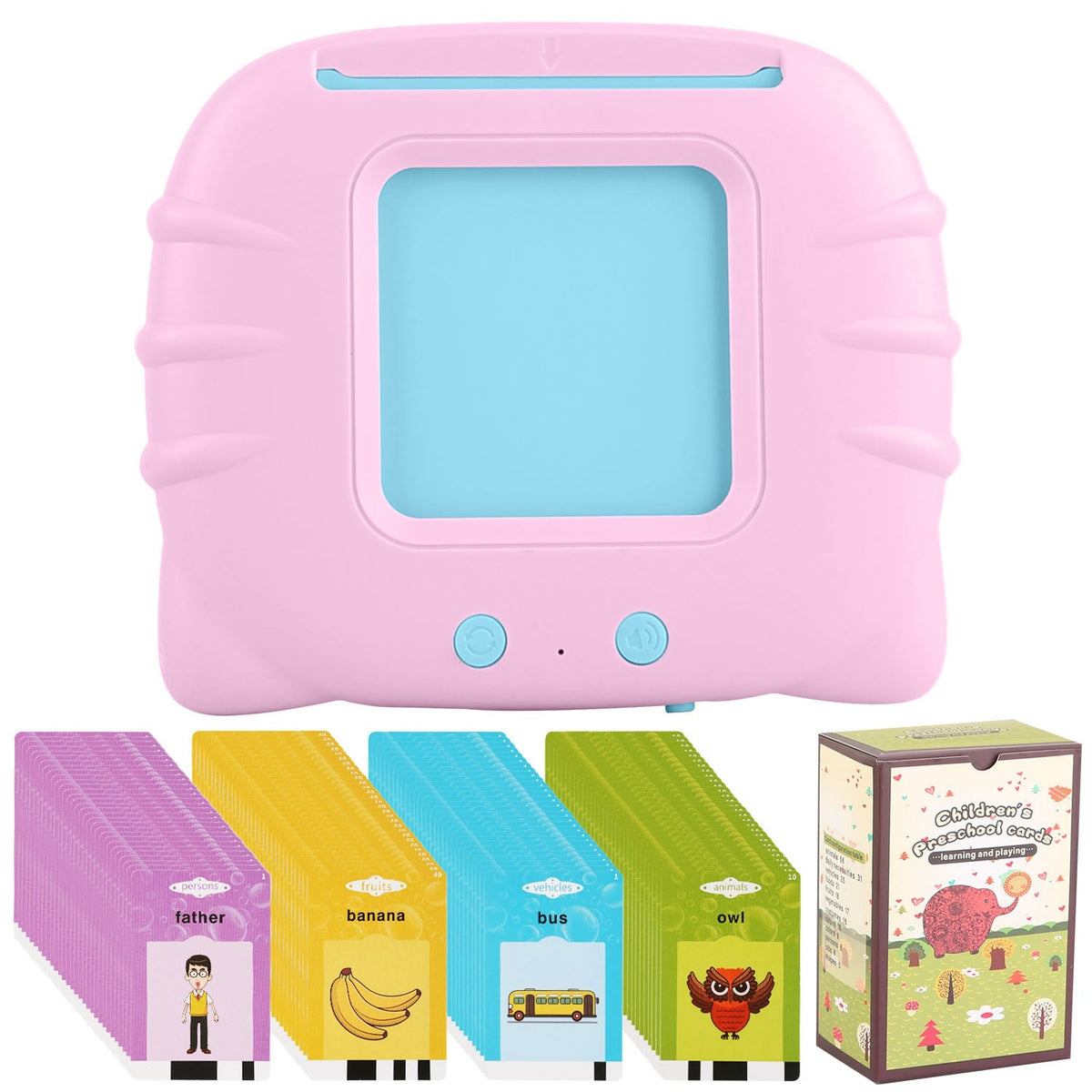 224 Words Kid Flash Talking Cards 112 Card Electronic Cognitive Audio Toddler Reading Machine Animal Shape Color Repeated Learning Cards English For C
