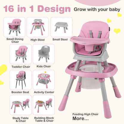 16-in-1 Convertible High Chair with Activity Center