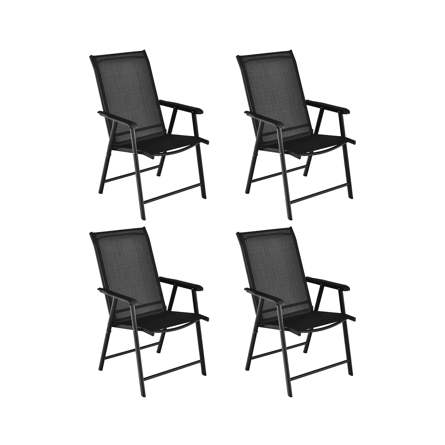 Folding Patio Dining Chairs, 4-Pack Portable Outdoor Seating