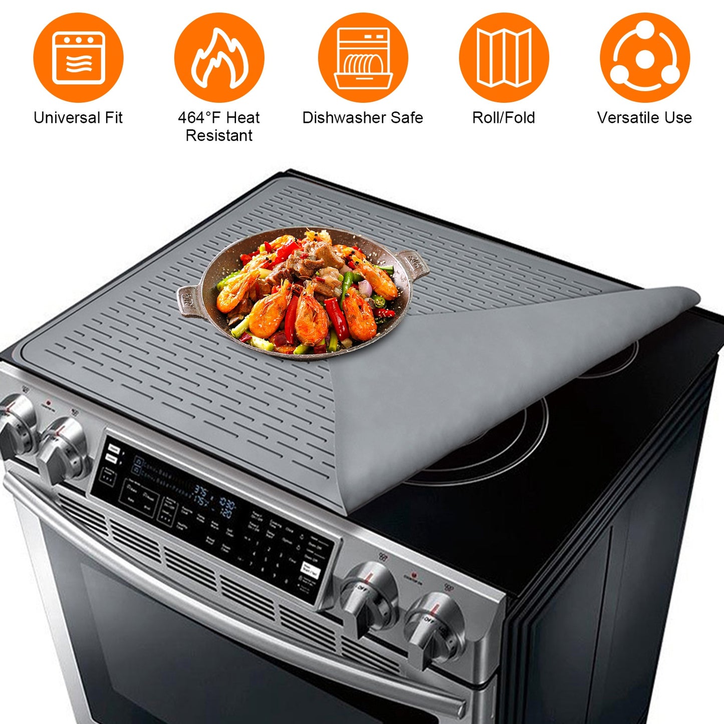 Silicone Stove Top Cover - 28x20in Heat Resistant Mat