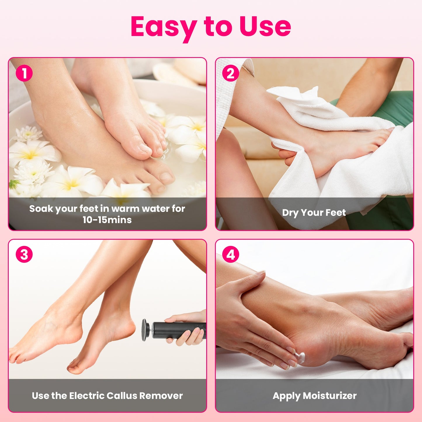 Electric Foot Callus Remover with Nail Grinder & 40 Discs