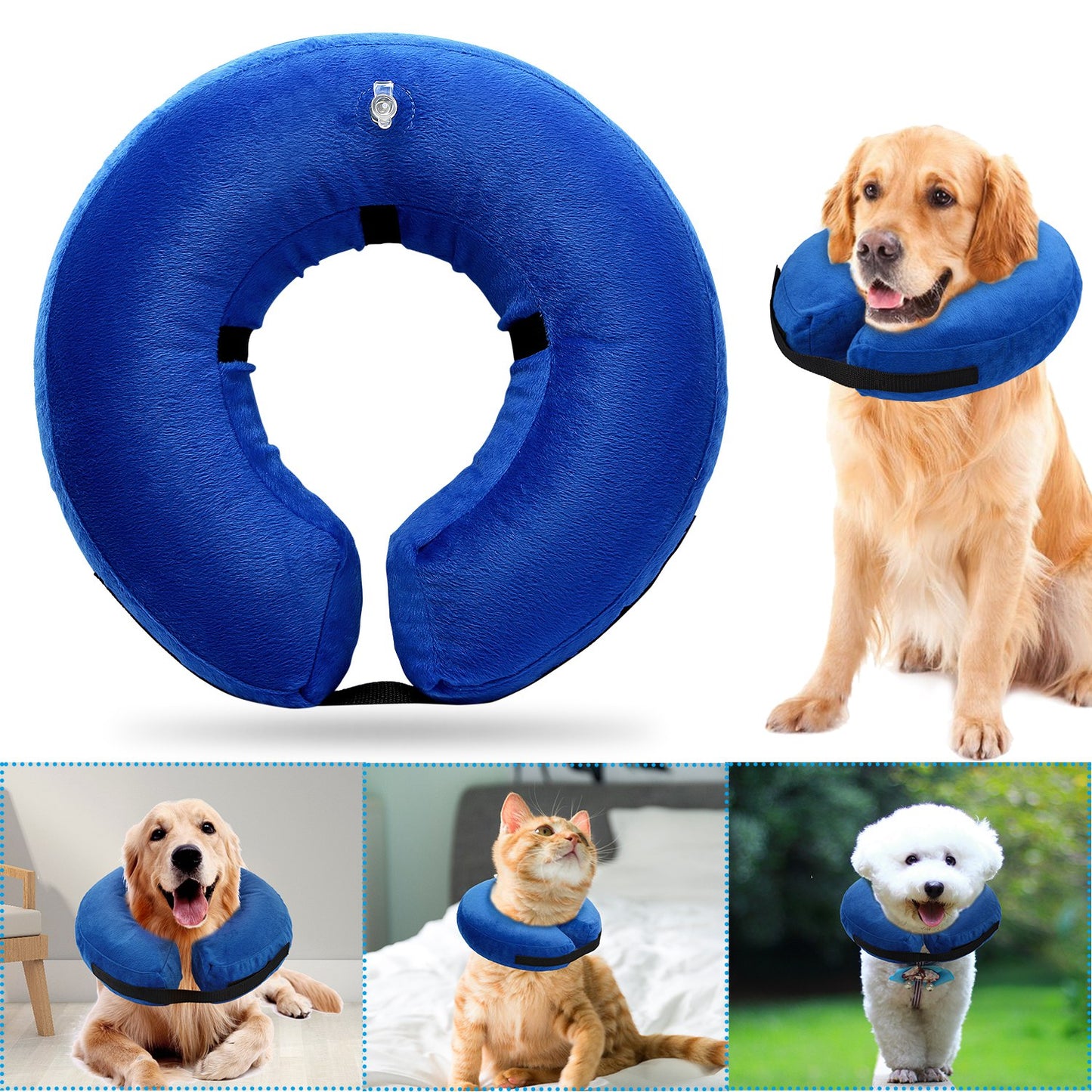 Inflatable Dog Recovery Collar – Soft, Adjustable E-Collar