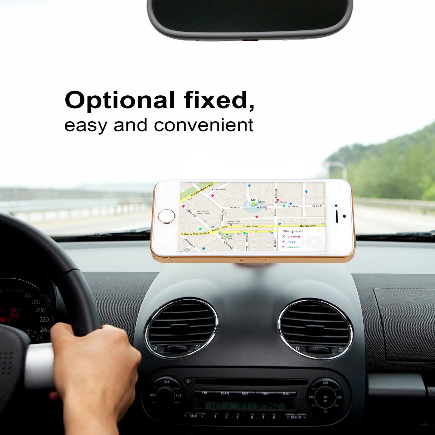 Magnetic Car Phone Mount Kit with 360° Rotation
