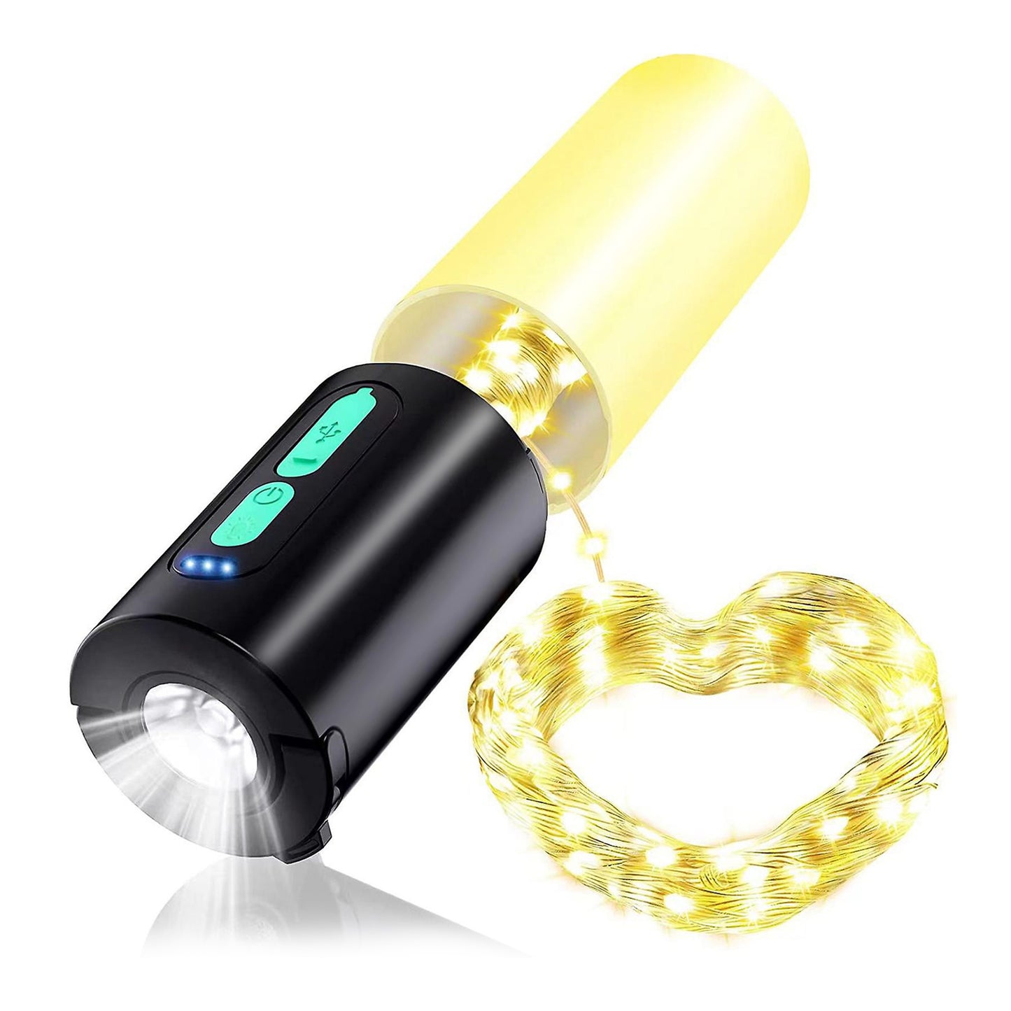 Rechargeable Camping Lantern with 33ft String Light & Power Bank
