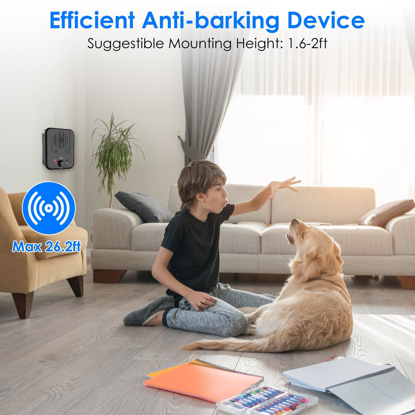 Ultrasonic Dog Bark Control Device with 3 Frequency Levels