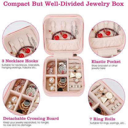 Mini Jewelry Storage Box with Travel Case Organizer
