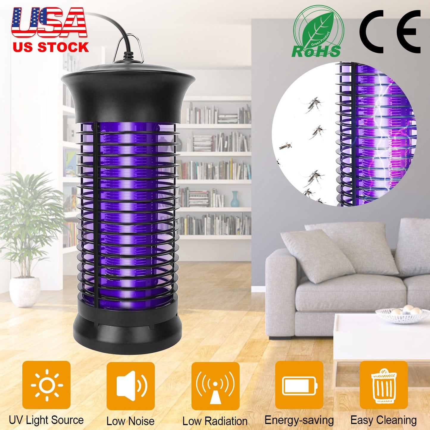 Electric Bug Zapper with UV Light for Indoor Pest Control