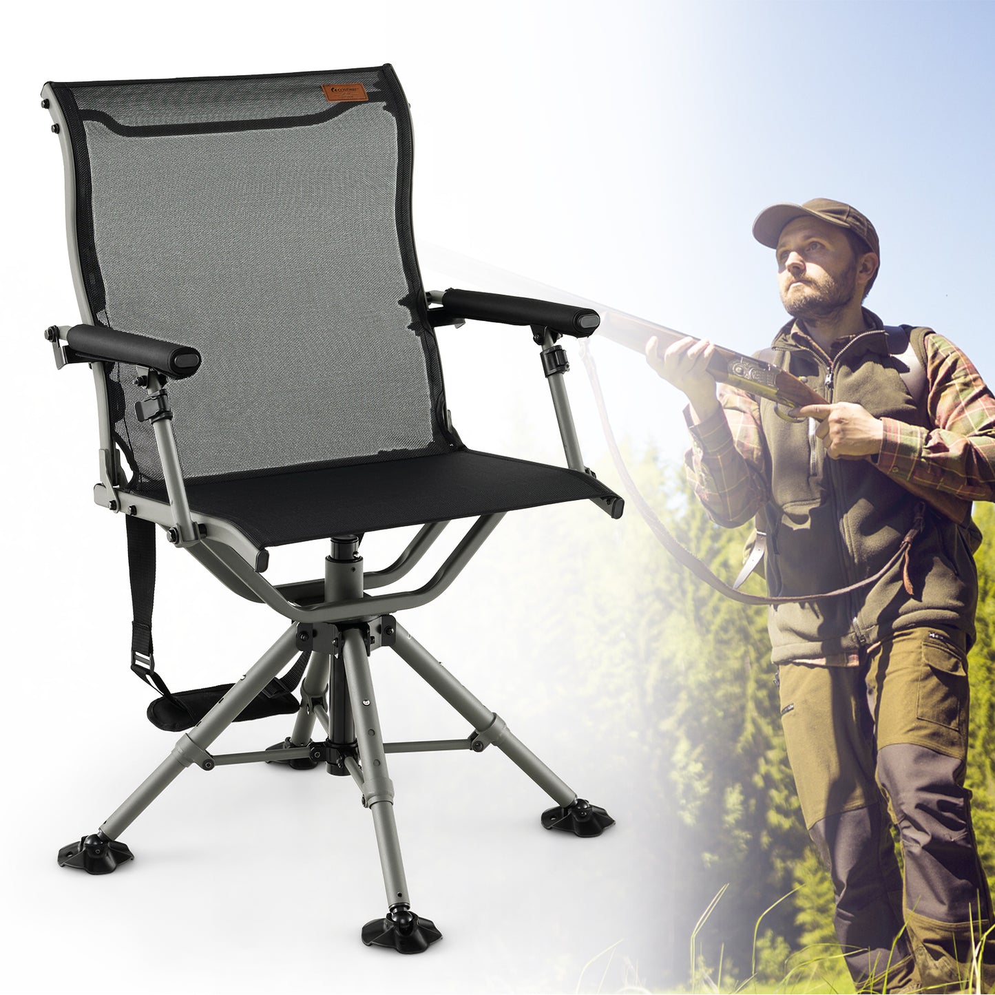 360° Swivel Hunting Chair with Adjustable Height