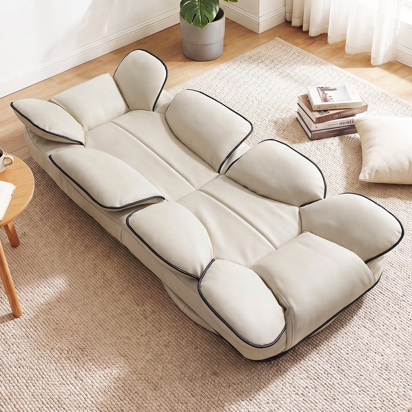 Swivel Floor Gaming Chair with 6-Position Adjustable Backrest