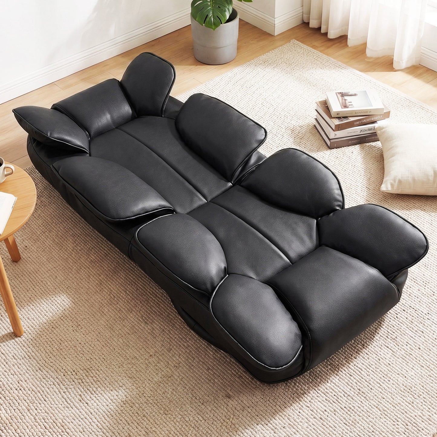 Swivel Floor Gaming Chair with 6-Position Adjustable Backrest