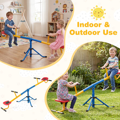 360° Rotating Kids Seesaw with Swivel Action