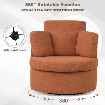 360° Swivel Accent Chair with Storage Ottoman