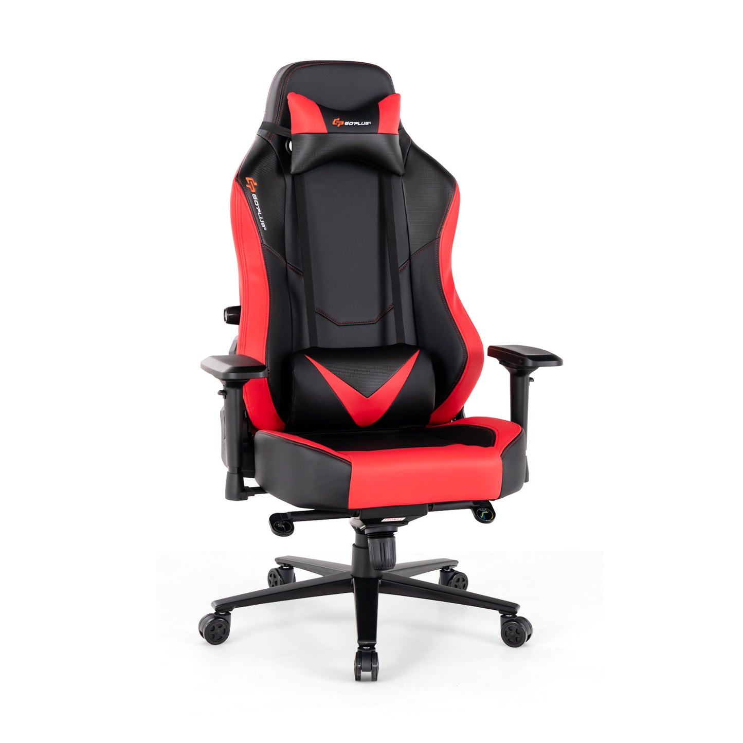 360° Swivel Gaming Chair with 4D Armrests - Red