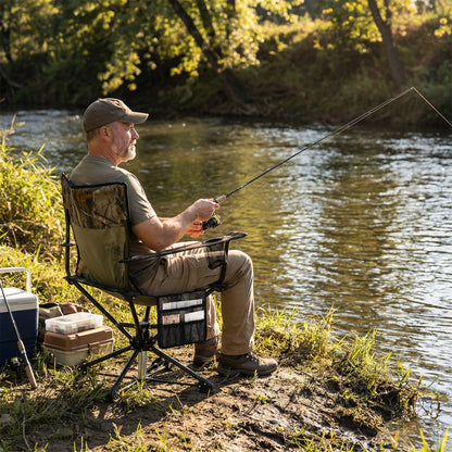 360° Swivel Hunting Chair with Storage Pockets