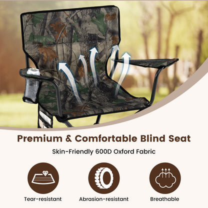 360° Swivel Hunting Chair with Storage Pockets
