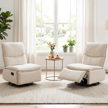 360° Swivel Recliner Chair with Rocking Motion and Footrest