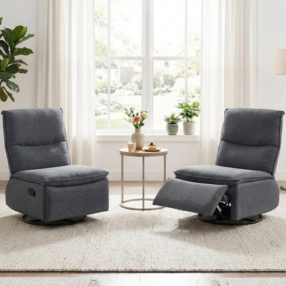 360° Swivel Recliner Chair with Rocking Motion and Footrest