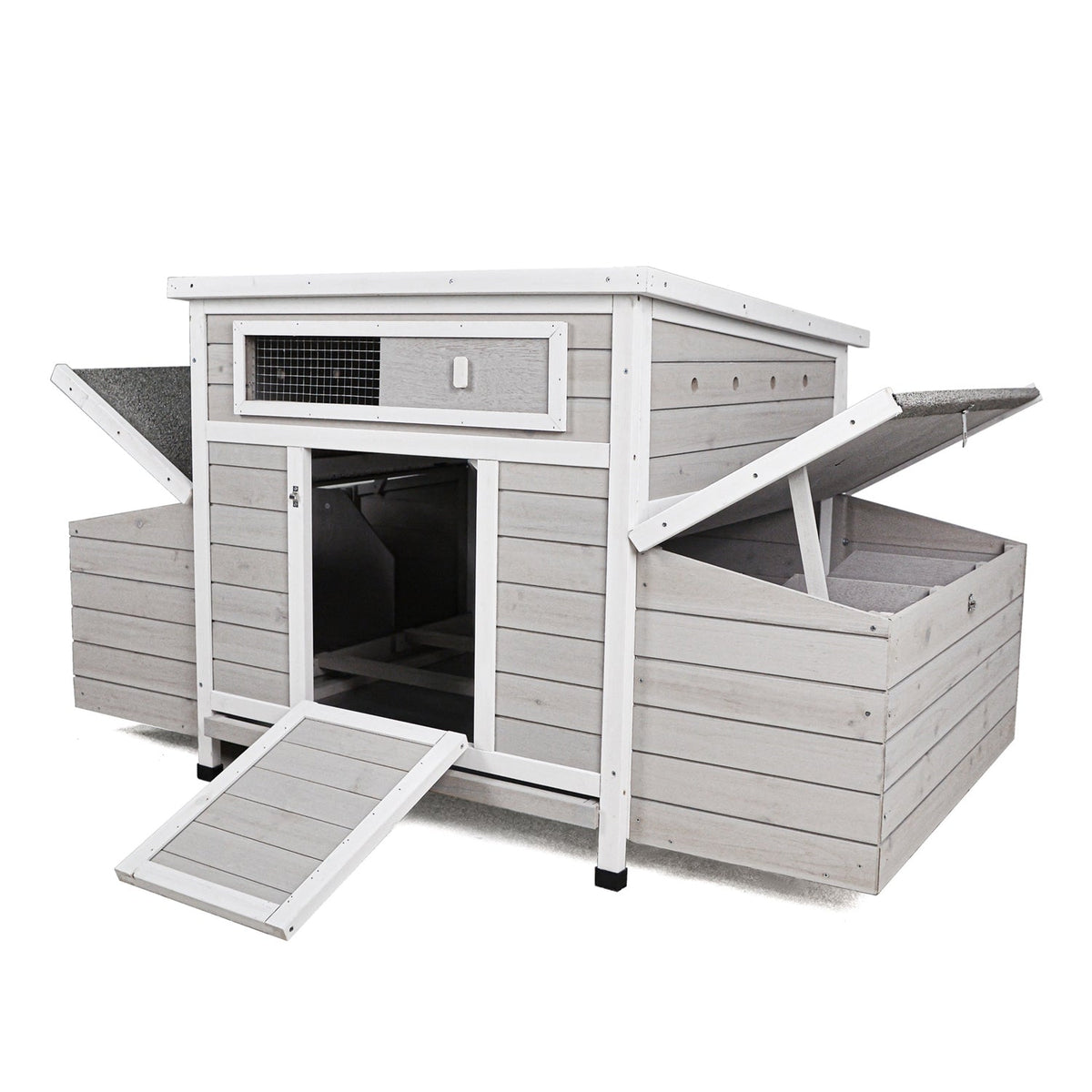 Wooden Chicken Coop for 3-6 Chickens with 6 Nesting Boxes