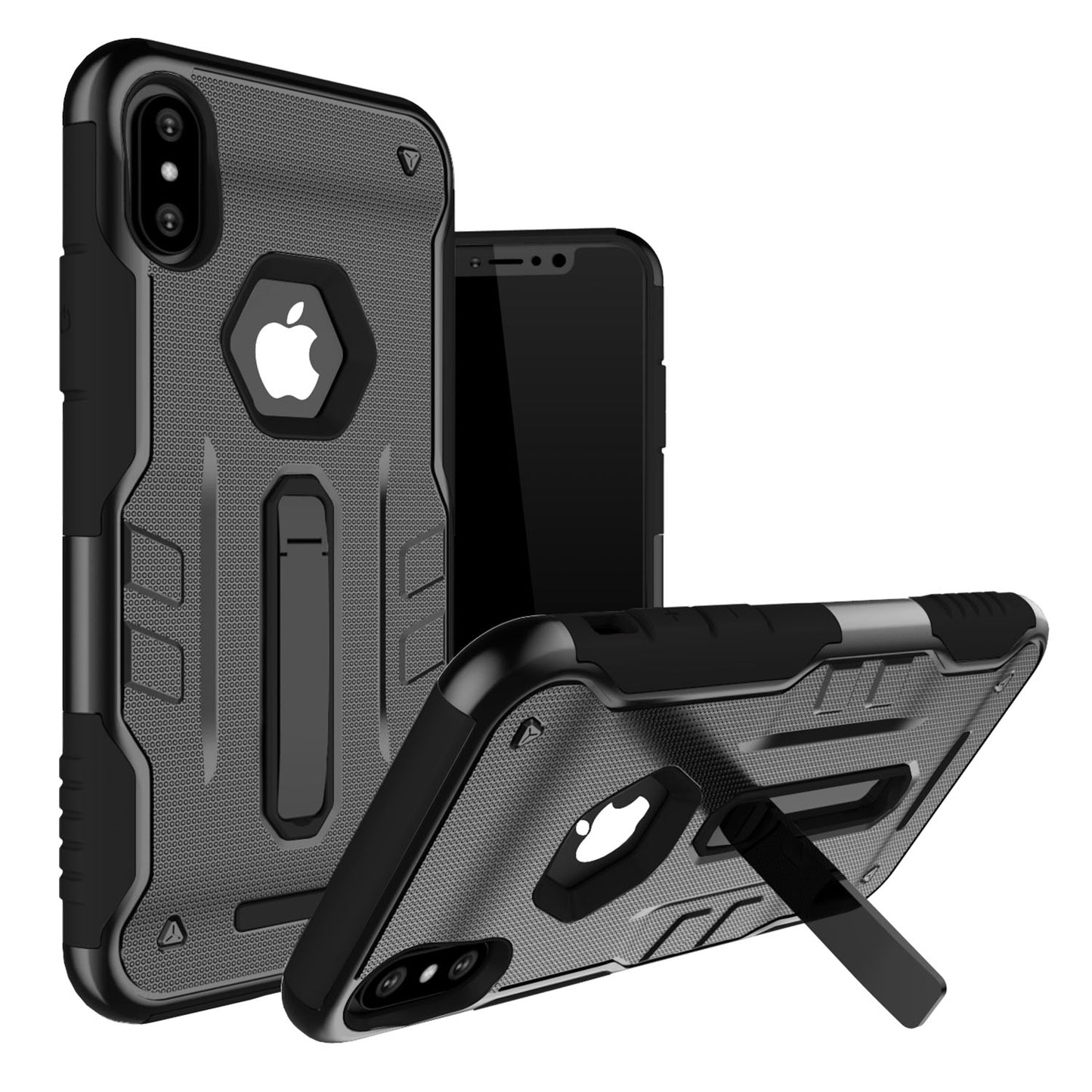 iPhone X Rugged Case with Kickstand - Dual Layer Protection