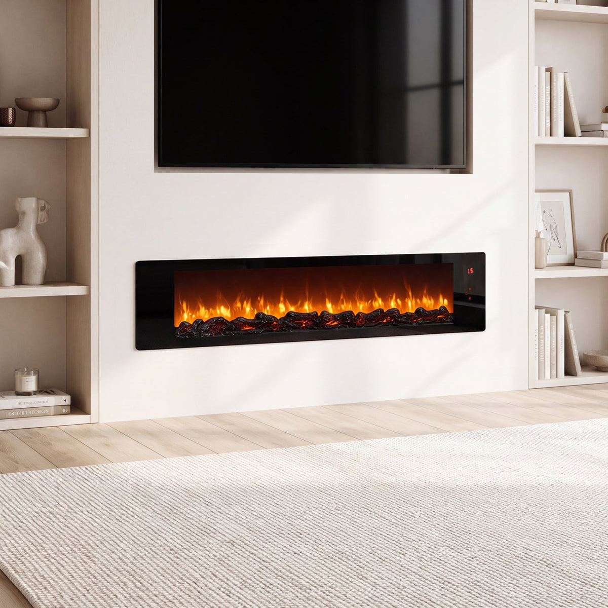 36" Electric Fireplace with 5-Level Adjustable Brightness