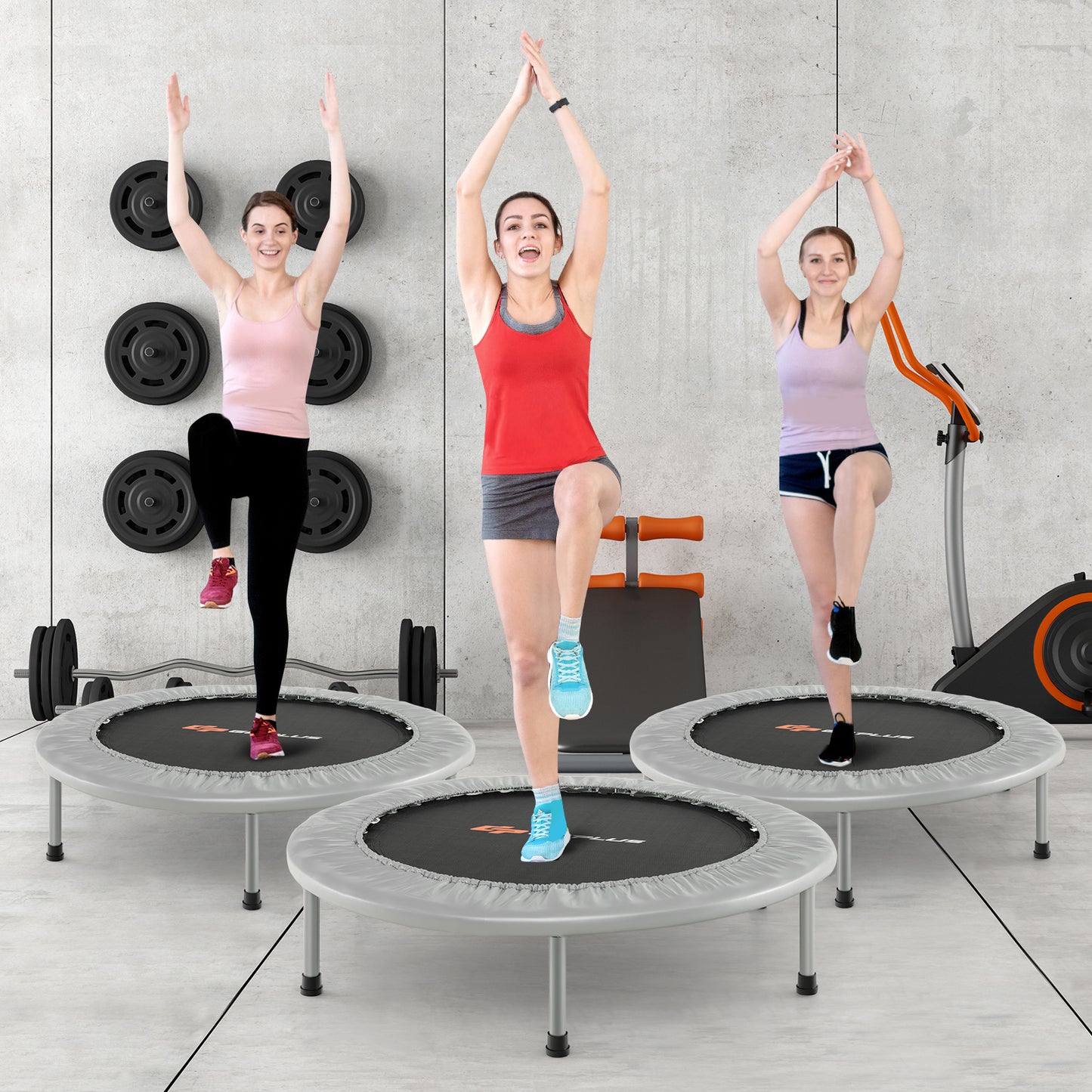 36-Inch Folding Mini Trampoline for Fitness & Recreation
