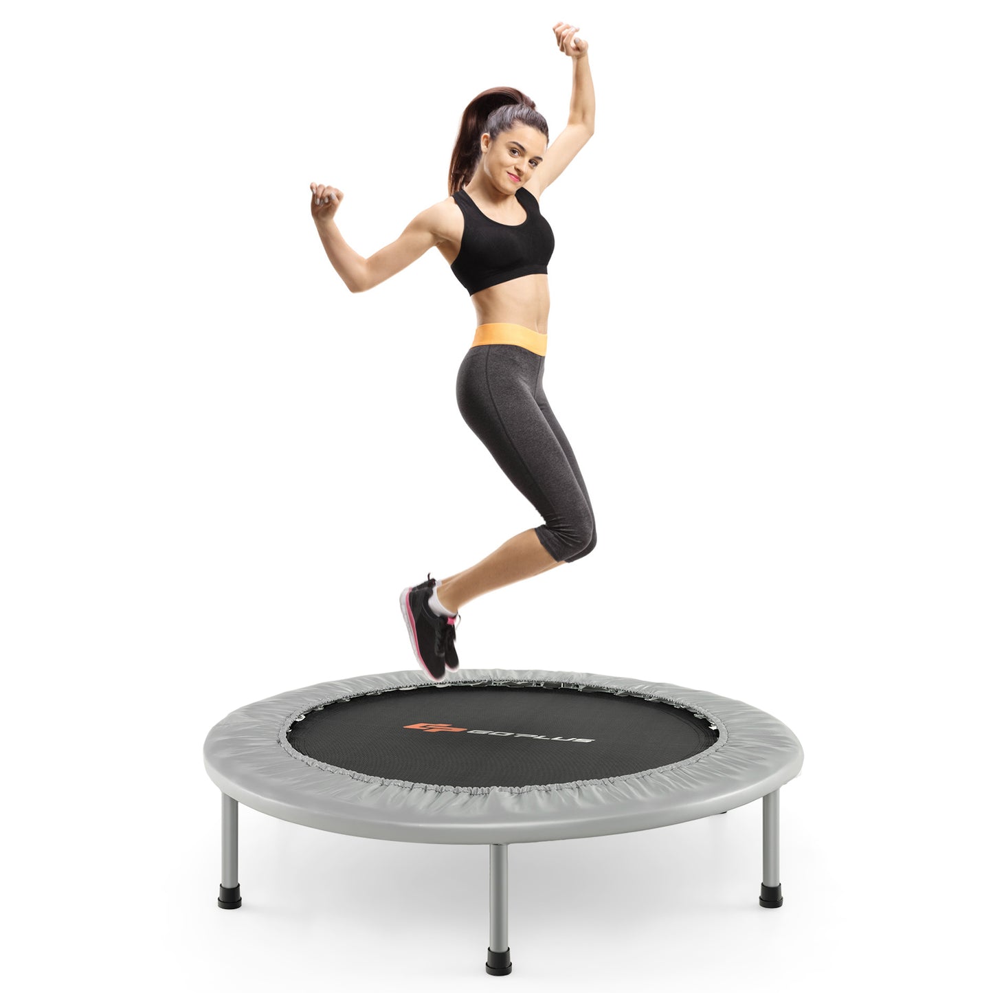 36-Inch Folding Mini Trampoline for Fitness & Recreation