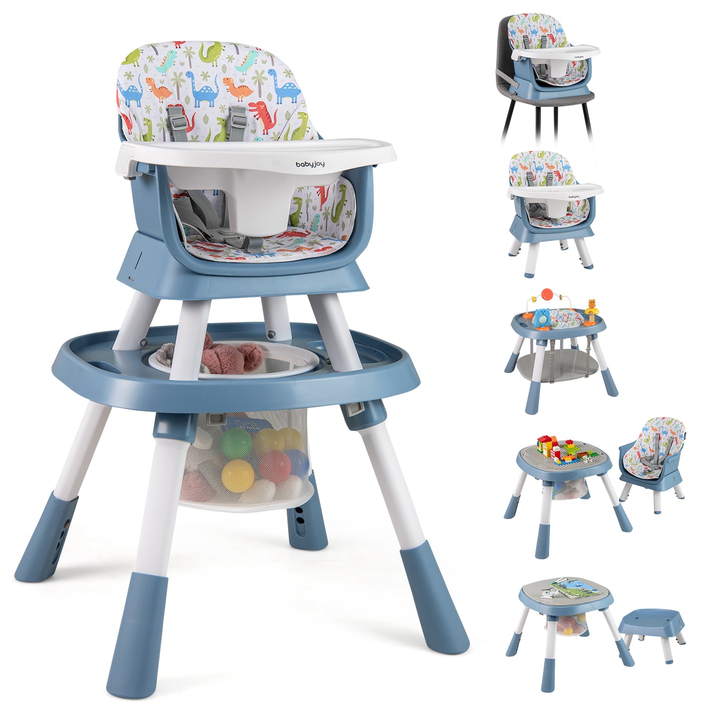 16-in-1 Convertible High Chair with Activity Center