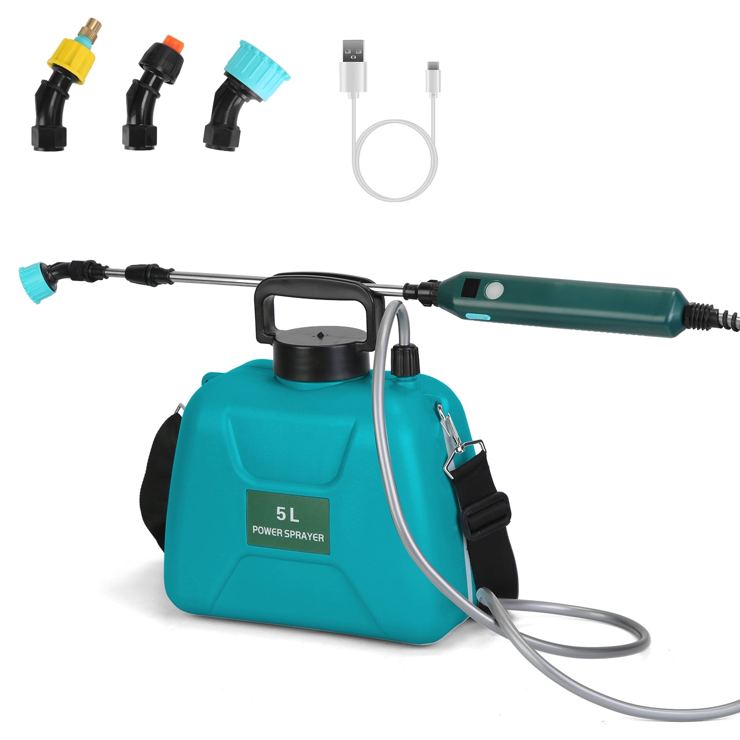Electric Garden Sprayer 5L Battery Powered with Telescopic Wand