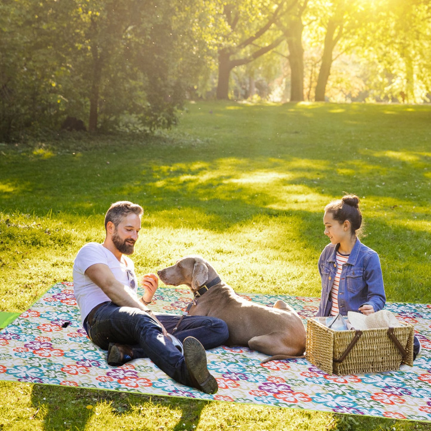 Waterproof Picnic Blanket 60x78 with Carrying Strap