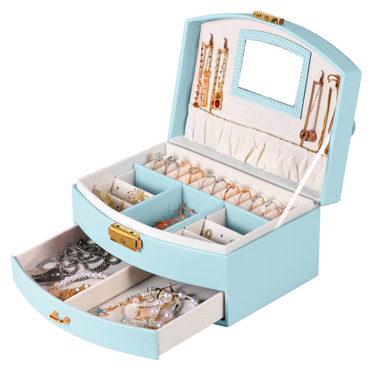2-Layer Jewelry Box for Women Girls