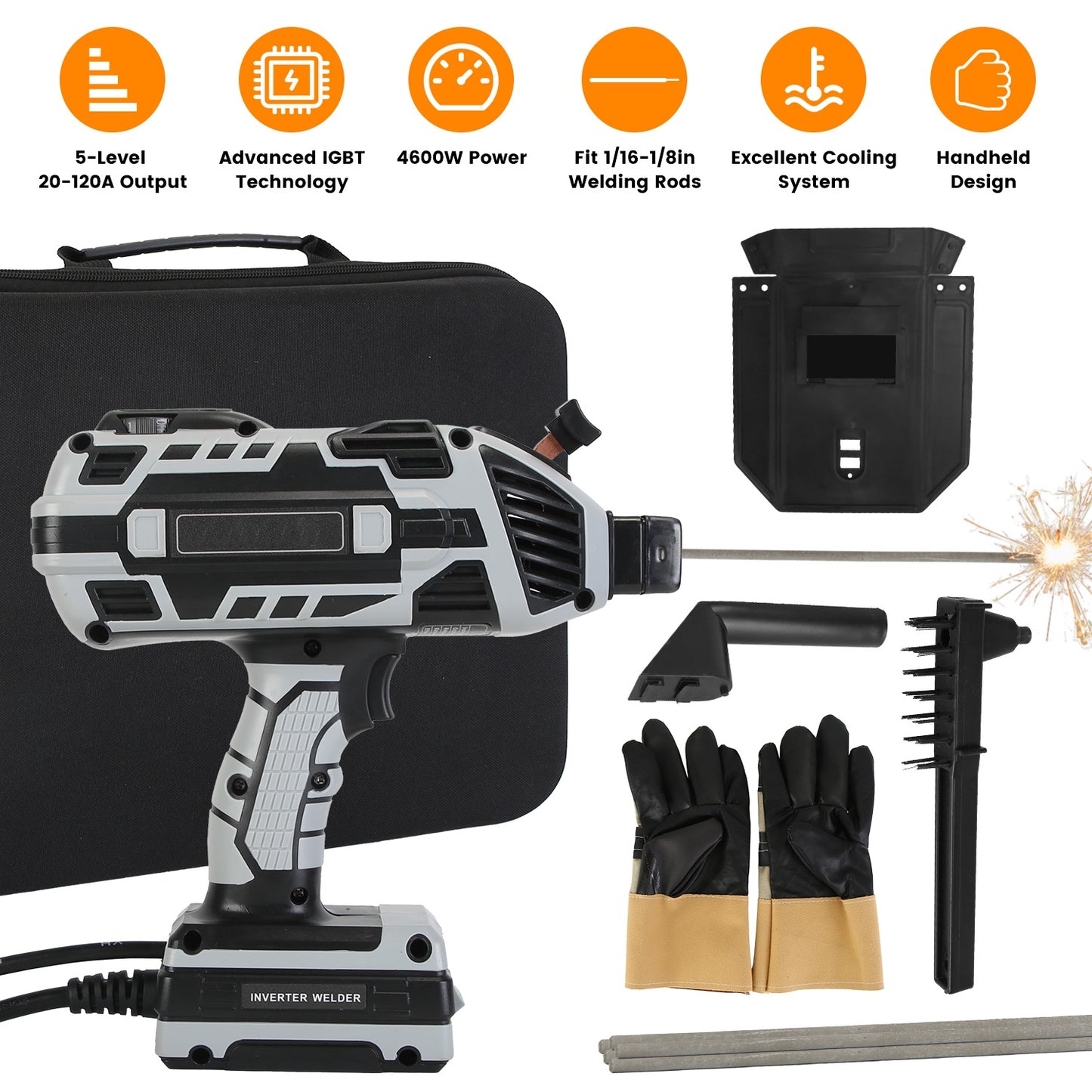 110V ARC Welder 120A Portable Stick Welding Machine with IGBT