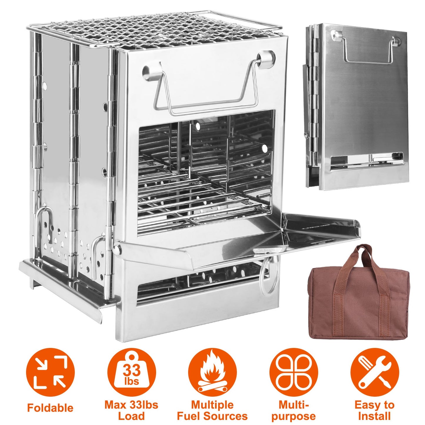 Portable Folding Camping Stove with Carry Bag