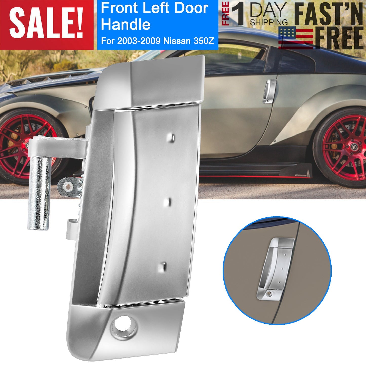 Driver Side Exterior Door Handle for Nissan 350Z 2003-2009