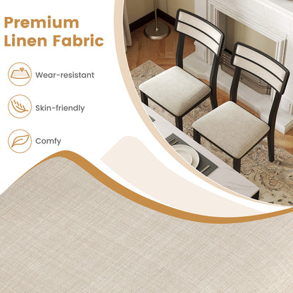 Dining Chairs Set of 2 with Ergonomic Tilt Backrest