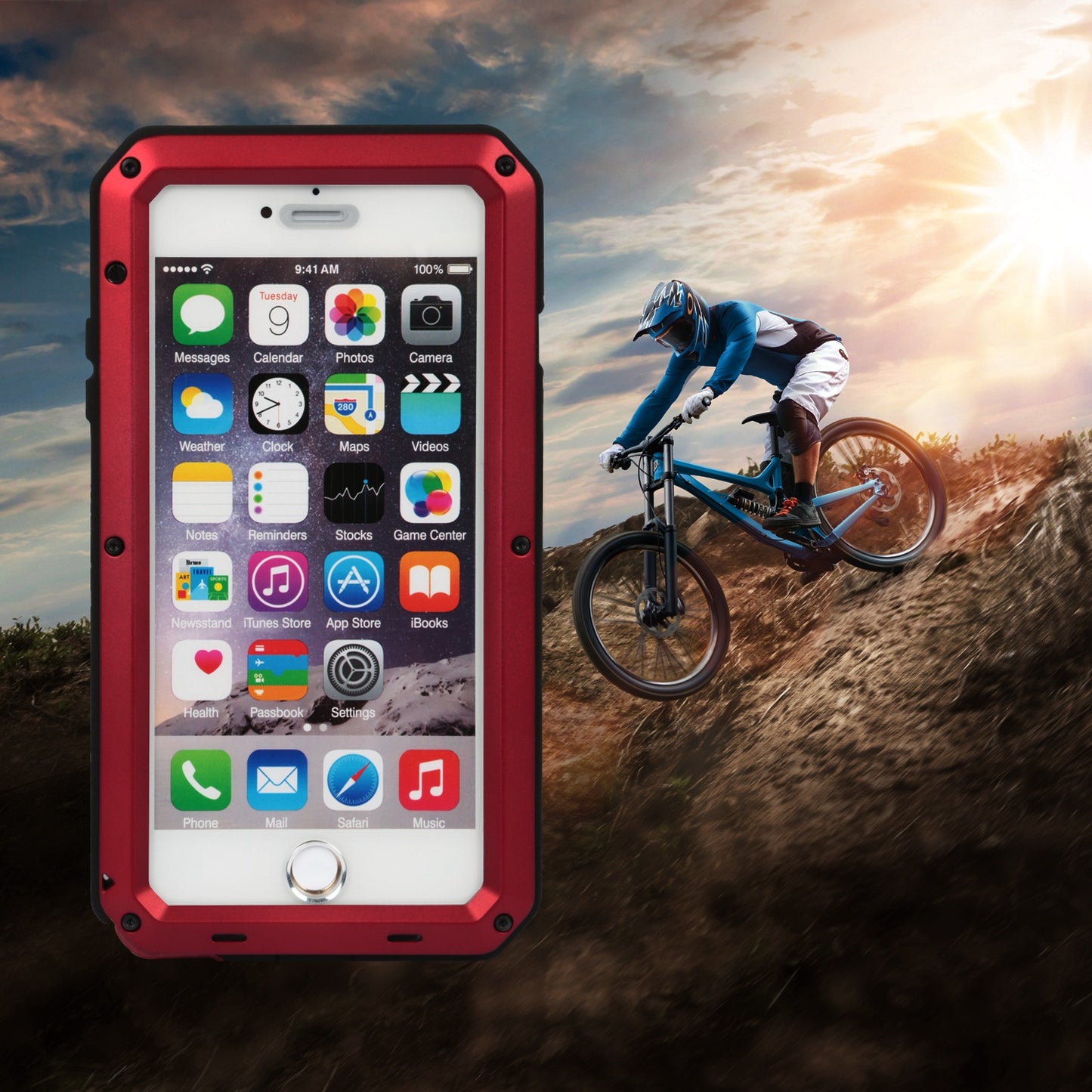 iPhone 6s Plus Rugged Full Cover Case with Screen Protector