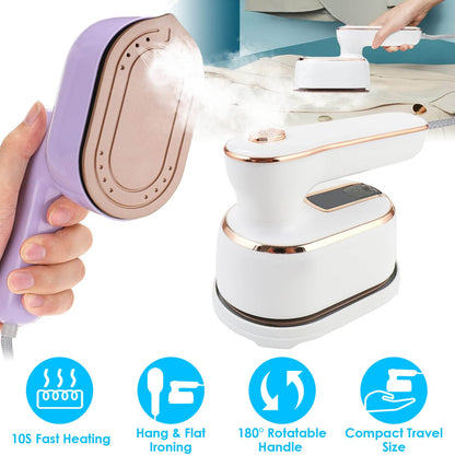 Portable Handheld Garment Steamer with 180° Rotatable Handle
