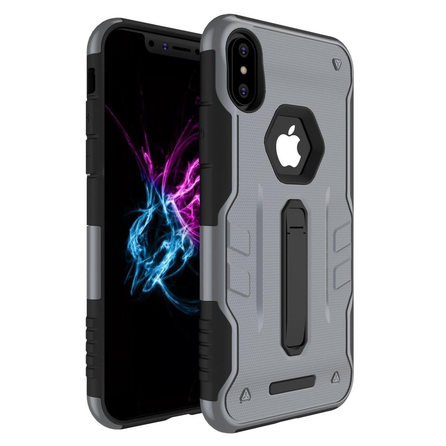 iPhone X Rugged Case with Kickstand - Dual Layer Protection