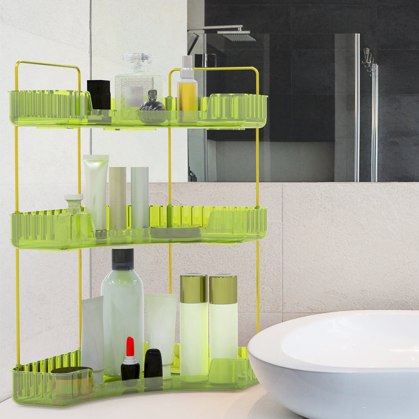 3-Tier Corner Countertop Organizer for Bathroom & Vanity