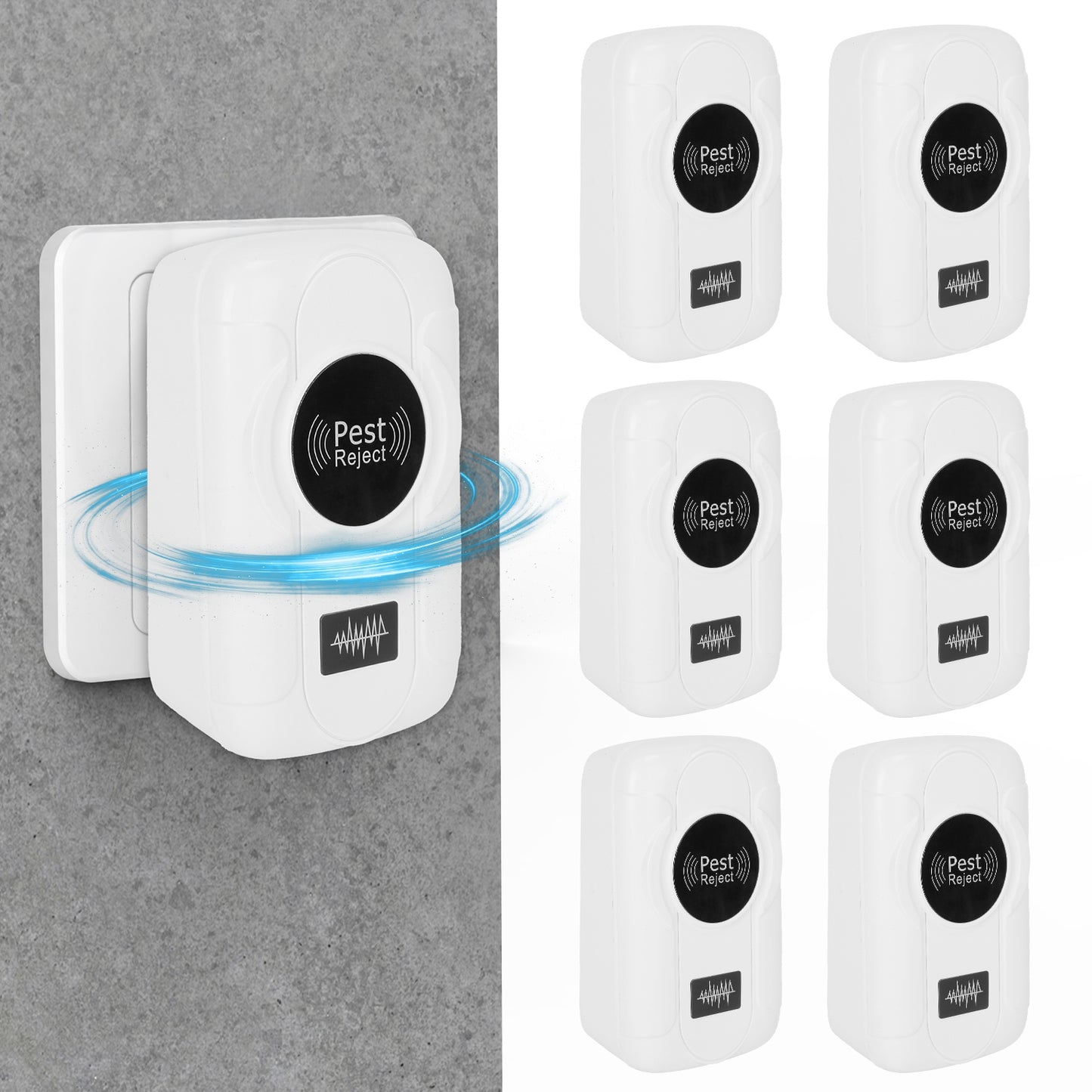 Ultrasonic Pest Repeller 6-Pack Indoor Plug-In Bug Control