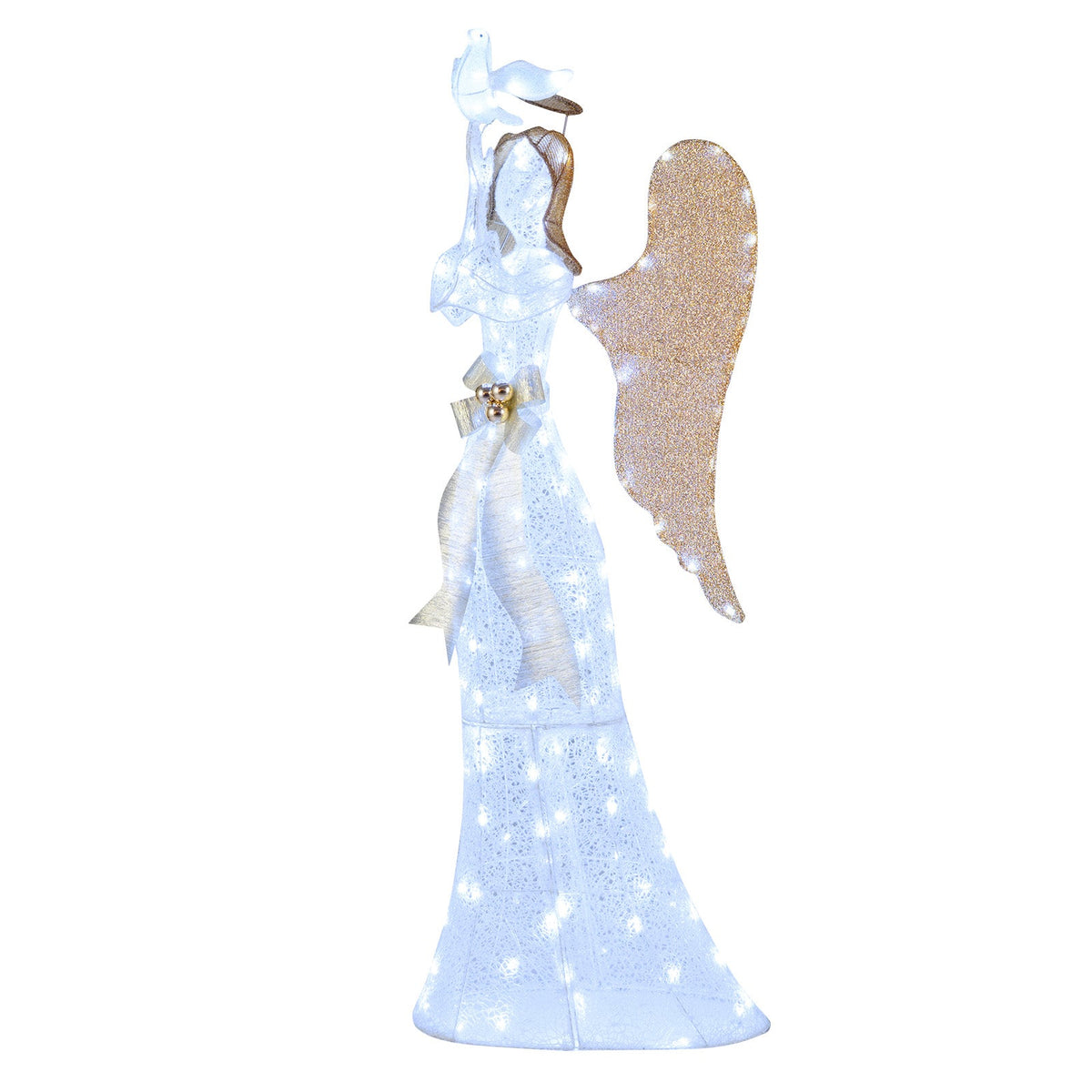 3D Lighted Angel Christmas Decoration 5.5 FT Halo Angel