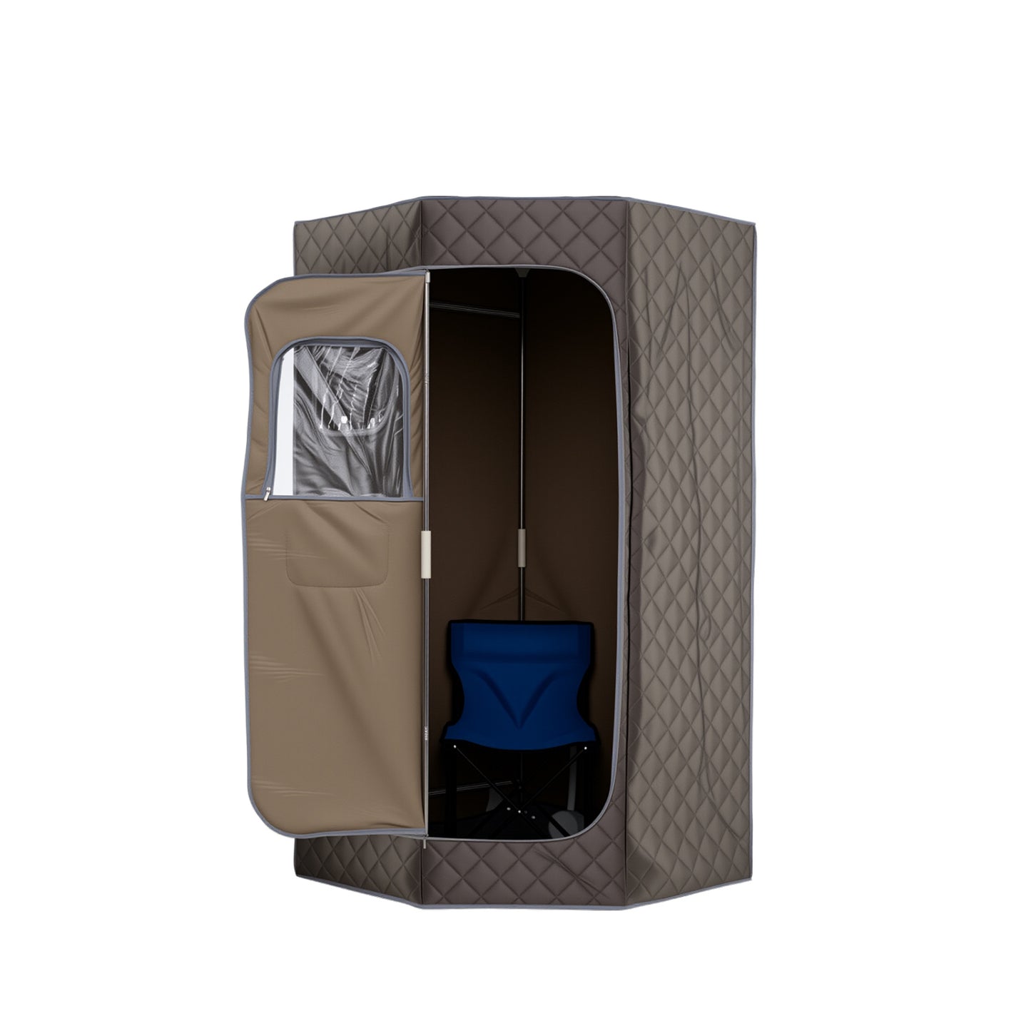 Portable Steam Sauna with Remote Control & Folding Chair