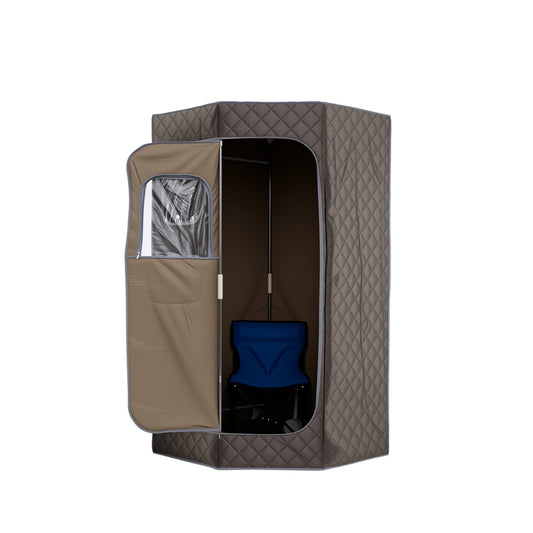 Portable Steam Sauna with Remote Control & Folding Chair