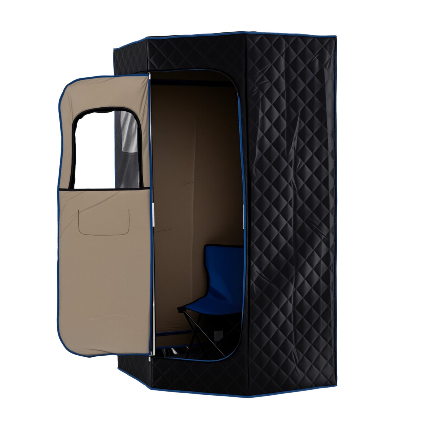 Portable Steam Sauna with Remote Control & Folding Chair