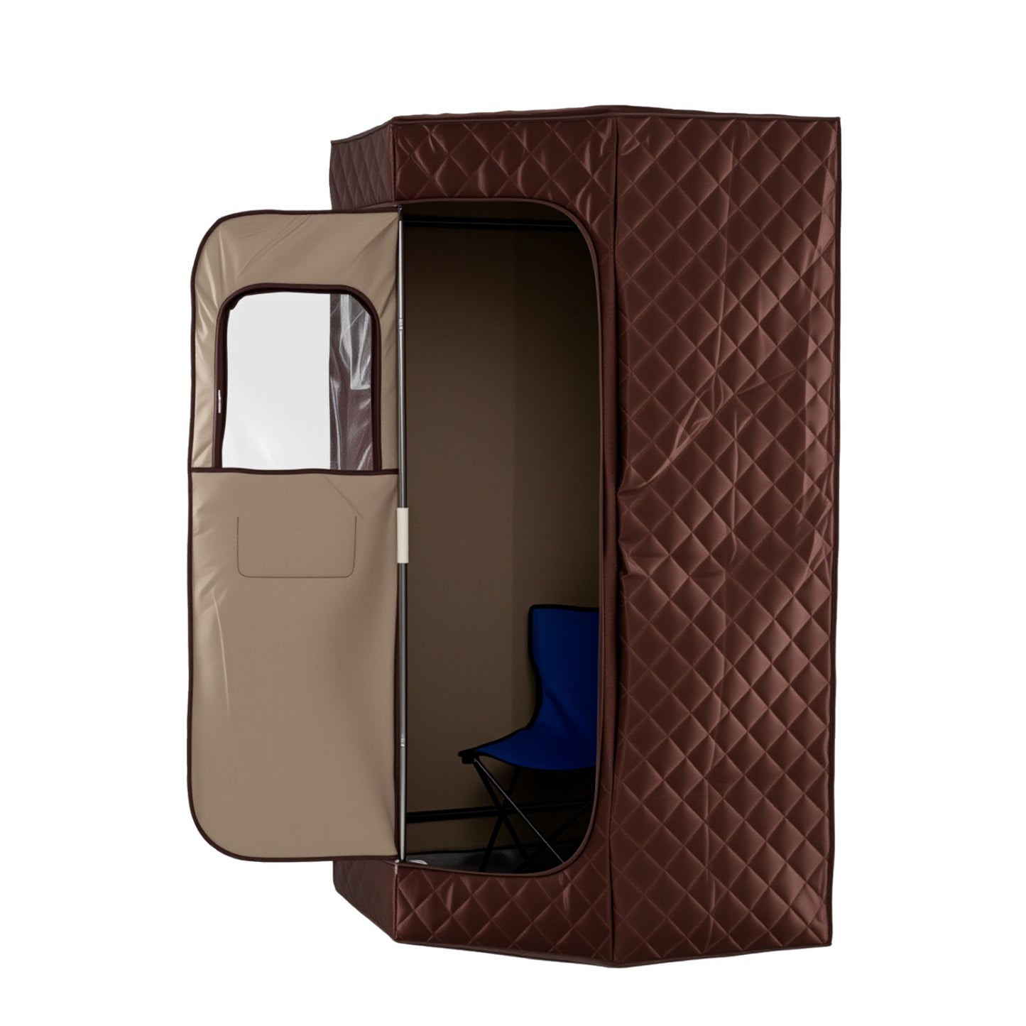 Portable Steam Sauna with Remote Control & Folding Chair