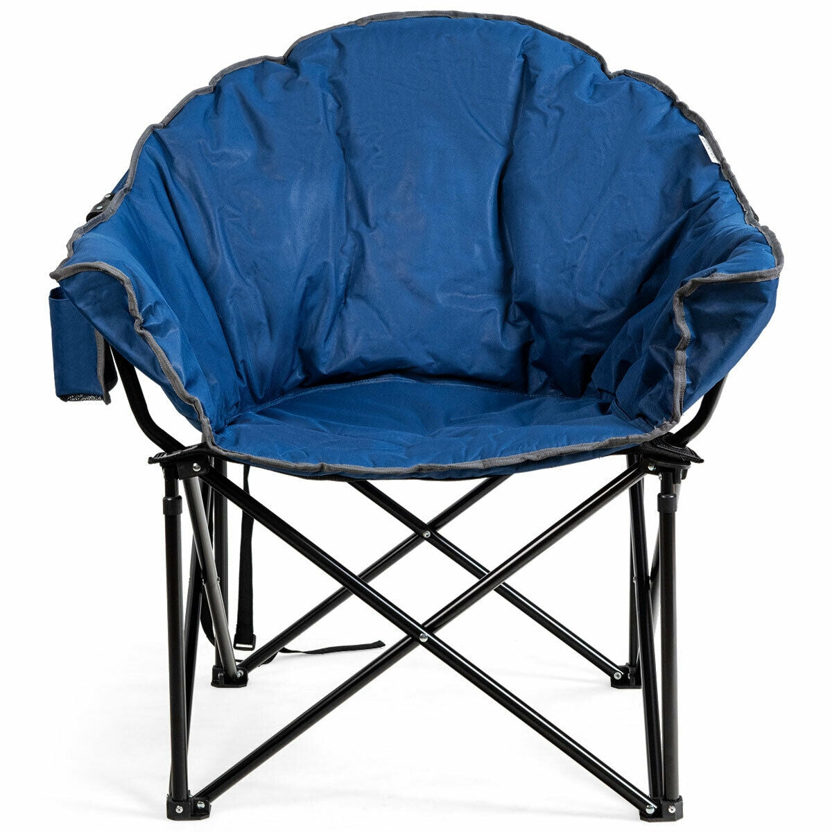 Folding Moon Chair with Padded Seat and Carrying Bag